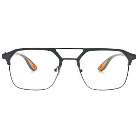 UV Protected Flat Square Metal Computer glasses