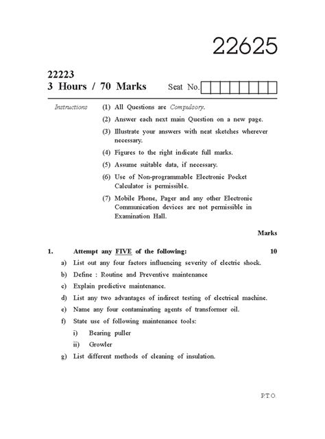 Summer - 2023 - msbte - P.T. Instructions – (1) All Questions are ...