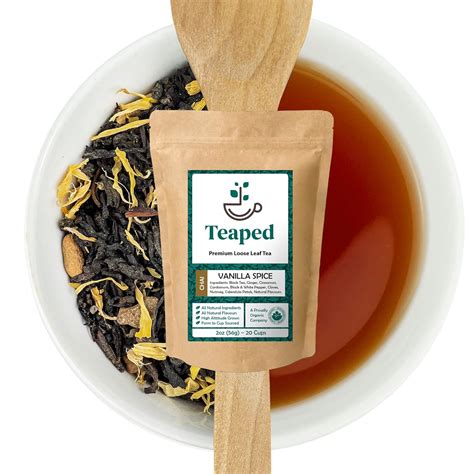 Amazon.com : Teaped Tea - Organic Vanilla Spice, Loose Leaf Chai, 2oz ...