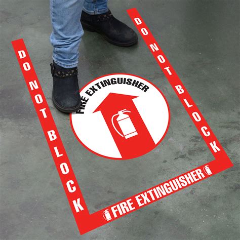 Do Not Block Fire Extinguisher Floor Marking, OSHA Compliance Kit ...