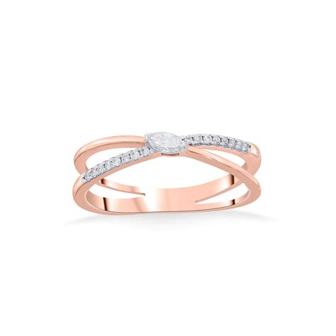 Cross Link Cocktail Rose Gold Diamond Rings – PNG Jewellers