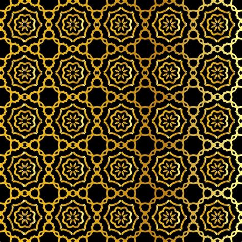 Czarno-złoty wzór ornament Design Proste bezszwowe tło gotowe do druku ...