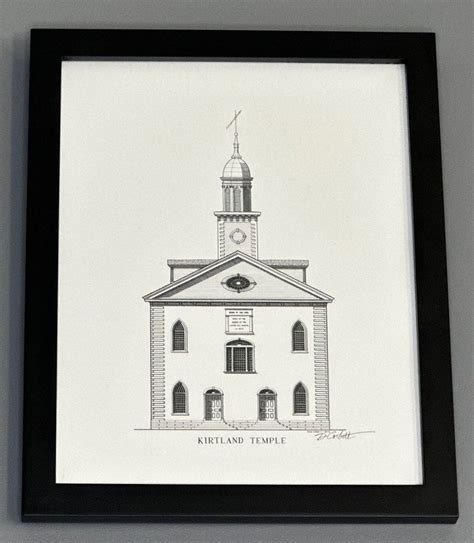 Kirtland Temple Print – Pen & Ink Drawing on Linen Cardstock, 8×10 or 11×14 - Etsy