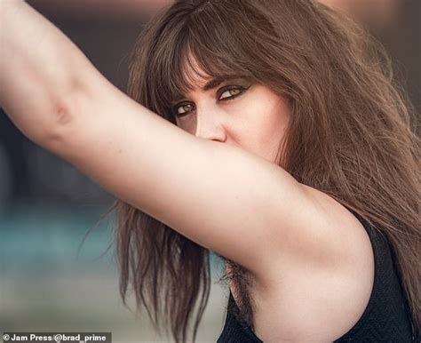 naked with hard nipples and stubbly armpit hair