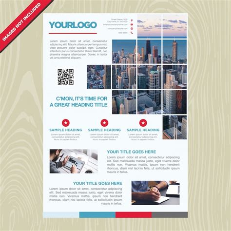 Business brochure with mosaic picture | Free Vector