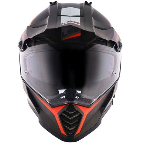 LS2 MX436 Pioneer Evo Router Gloss Black Orange Helmet– Moto Central