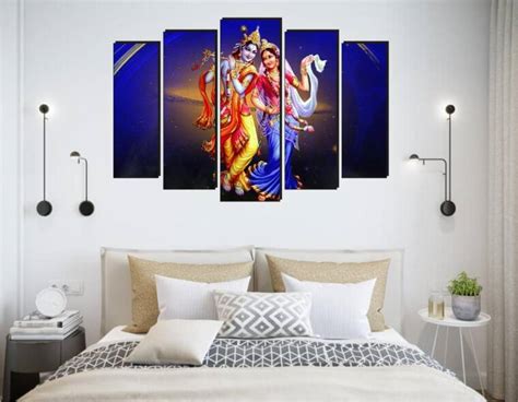 Approach home Decor 68 cm lord radha krishna wall stickers 3d Self ...
