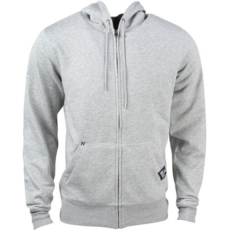 New Balance Men Full Zip Fleece Hoodie gray athletic grey