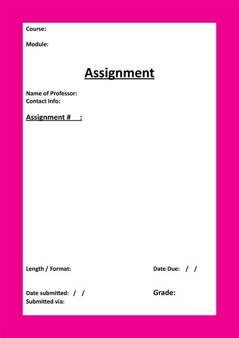 Image result for Assignment Cover Page Sample