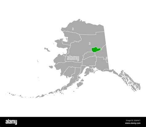 Map of Fairbanks North Star in Alaska Stock Photo - Alamy