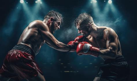 Two Men Boxing Stock Image 的图像结果