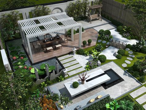 新中式庭院景观模型_3d新中式庭院景观模型下载_3d新中式庭院景观max模型免费下载_建E室内设计网