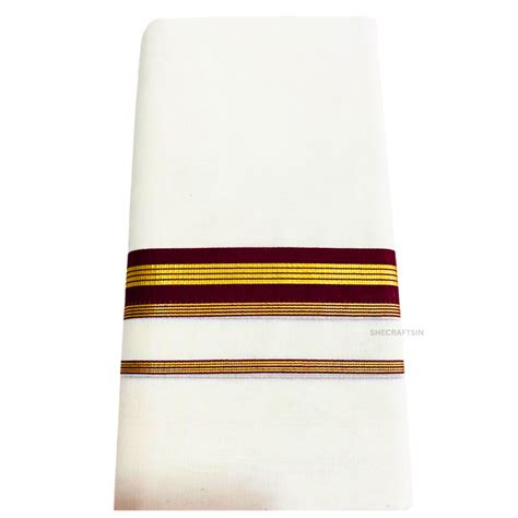 KERALA HANDLOOM DHOTHI | COTTON KASAVU MUNDU | DHOTI | BALARAMAPURAM M ...