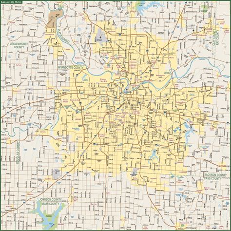 Kansas City Metro Map | Digital Vector | Creative Force