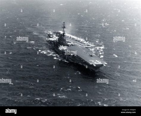 USS Franklin D. Roosevelt (CVA-42) underway in the Mediterranean Sea ...