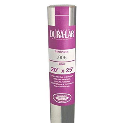Grafix Clear 0.005 Dura-Lar Film Roll, 20-Inch by 25-Feet : Amazon.in ...