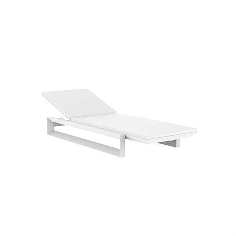 Vondom Frame sun lounger in white polyethylene, contemporary design