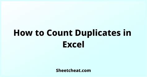 Excel Count Duplicates in Column 的图像结果