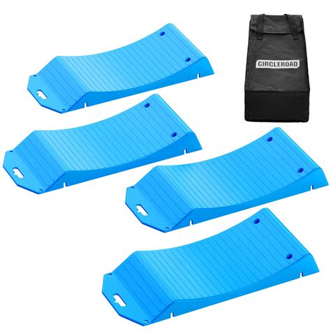 4 Pack Tire Saver Ramps, Heavy Duty Car Tire Protector Ramps with Anti ...