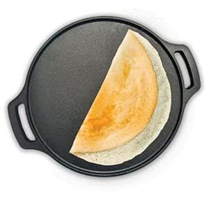 Buy Noranga Pre-Seasoned Cast Iron Tawa for Dosa/Chapathi | 30 cm / 12 ...