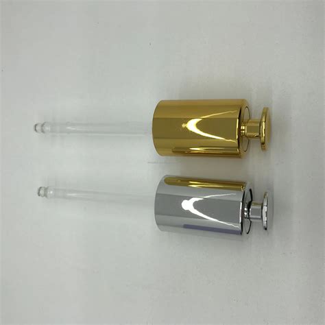 Luxury 18mm 20mm plastic push button down press dropper with glass ...