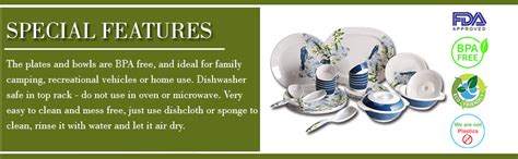 St Stehlen Pleasure Series, 100% Pure Melamine, Dishwasher Safe 32 Pcs ...