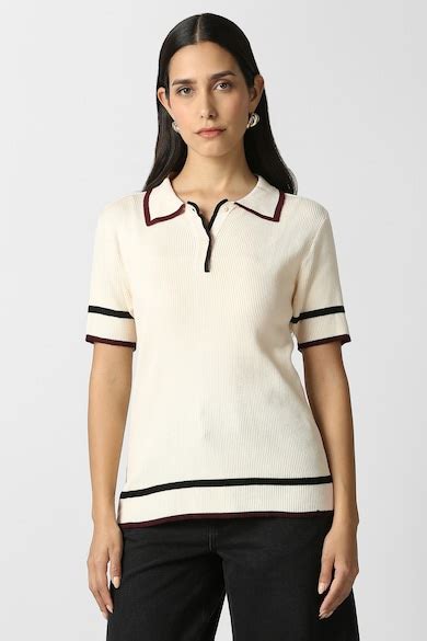 Buy Women Beige Textured Formal Stylized Neck Top Online - 40041862 ...