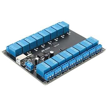 Yoidesu 9‑36V 16 Channel Relay Module, USB Controlled Relay opto ...