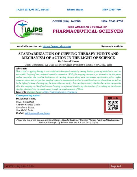 Standardization of Cupping Therapy Points: Mechanisms & Applications ...
