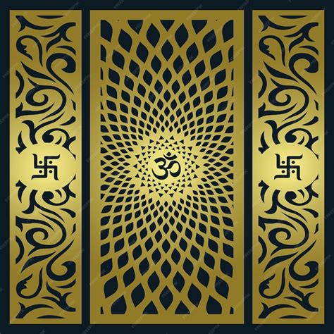 Om jali design ohm cnc cut jali corian jali for temple mandir door ...