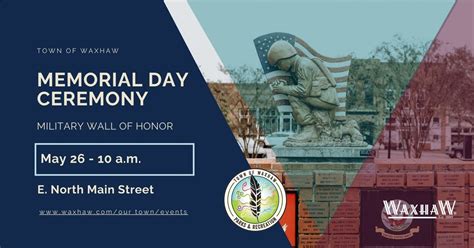 Town of Waxhaw Memorial Day Ceremony, Military Wall Of Honor, Waxhaw ...