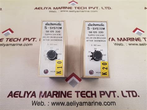 Electromatic s-system sb 125 220 delay on release – Aeliya Marine Tech