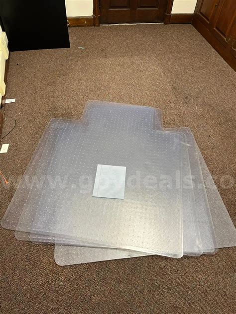 Lot 2 - Four Plastic Office Floor Mats | GovDeals