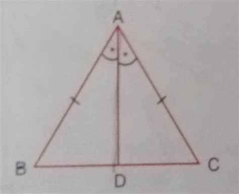 triangle ABC is isosceles with AB=AC line segment AD bisects angle A ...