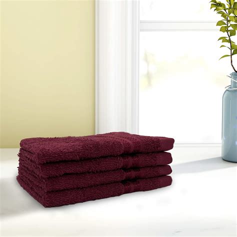 Welspun Cotton Face Towel (Set of 4, Pink, Berry) : Amazon.in: Home ...