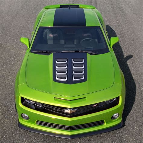 Download wallpaper 1280x1280 chevrolet camaro, cars, car, green, top ...