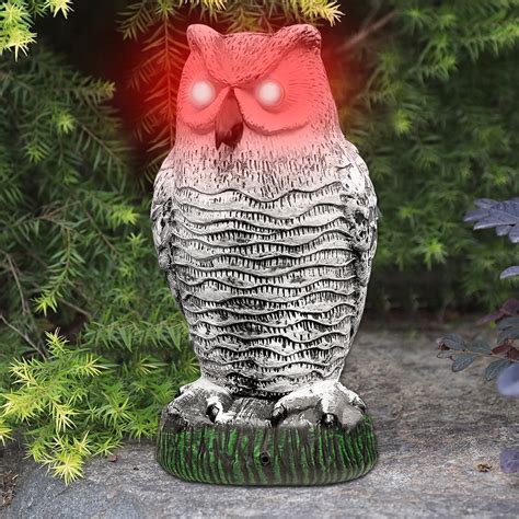 Buy CIVG Plastic Fake Owl Decoy with Flashing Eyes, Frightening Sound ...