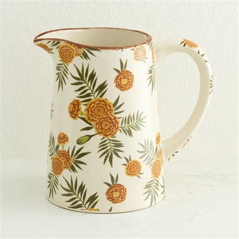 Buy Prosperity Multicolour Printed Stoneware Jug and Tumbler Set - 5Pcs ...