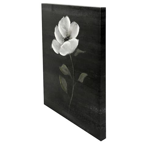 Providence Black Floral Canvas Wall Art, 16x20 | At Home