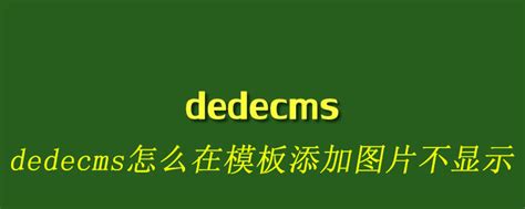 dedecms怎么在模板添加图片不显示 - 重庆小潘seo博客