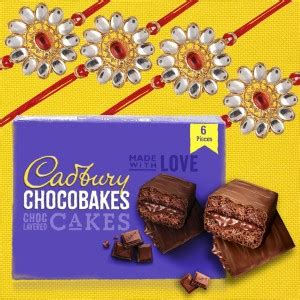 Ascension 4 Designer Kundan Rakhi for Brother & Cadbury Chocobakes ...