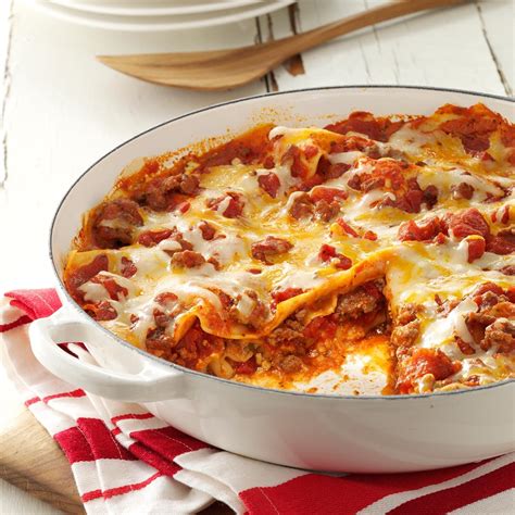 One Skillet Lasagna Recipe   Taste of Home