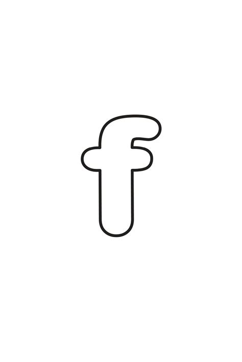 Printable Cute Bubble Letter F