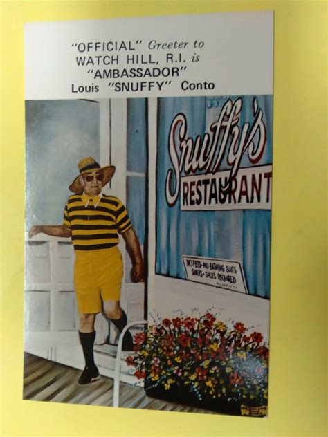 Vintage Watch Hill Westerly RI Advertising Postcard Snuffy's Restaurant ...