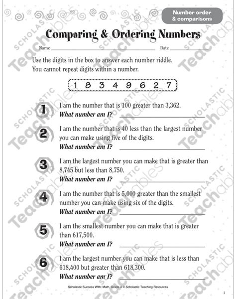 Image result for Ordering Numbers Questions