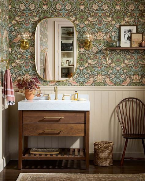 30 Prettiest Small Bathroom Wallpaper Ideas To Decorate Your Bathroom