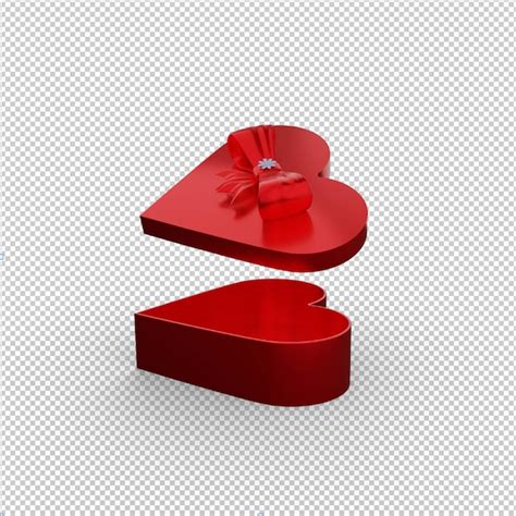 Red box with a bow on it | Premium PSD