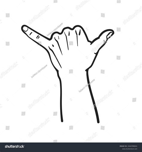 Shaka Hand Vector Sign Hang Loose Stock Vector (Royalty Free ...