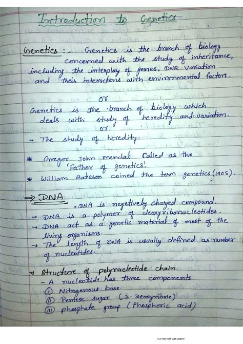 Genetics 1 - Comprehensive Study Material on Inheritance and DNA - Studocu