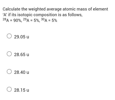 Average Isotopic Mass